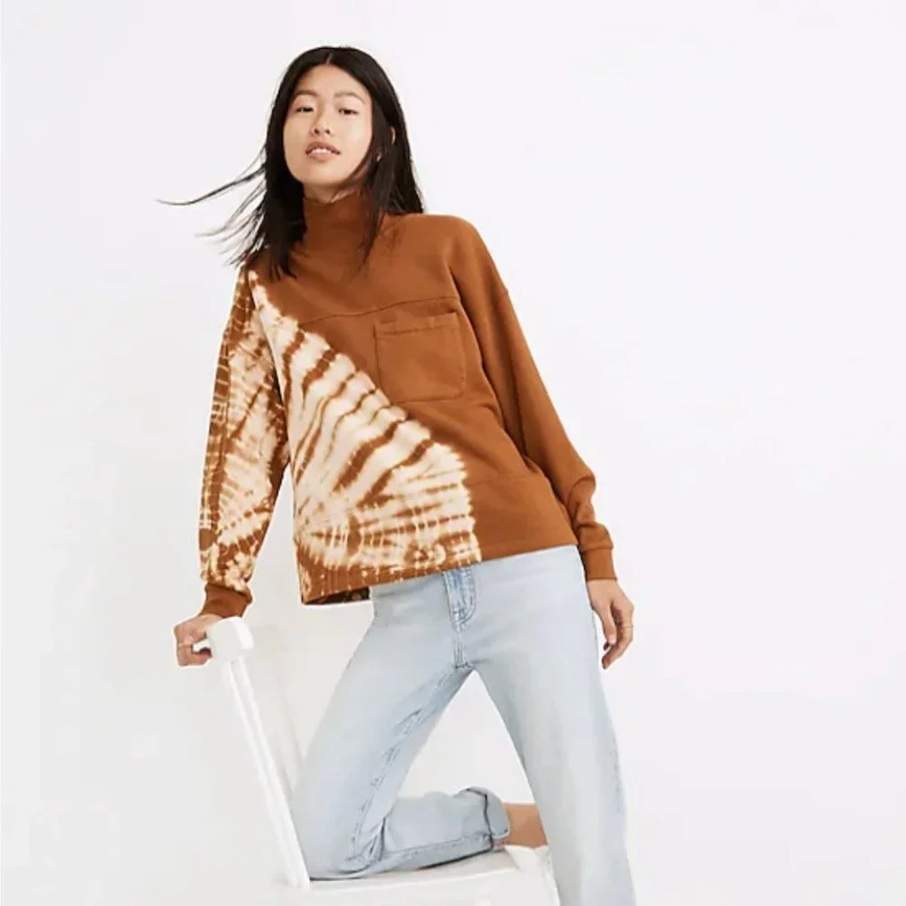Madewell Tie Dye Cotton Pocket Sweatshirt, XS - Picture 3 of 3